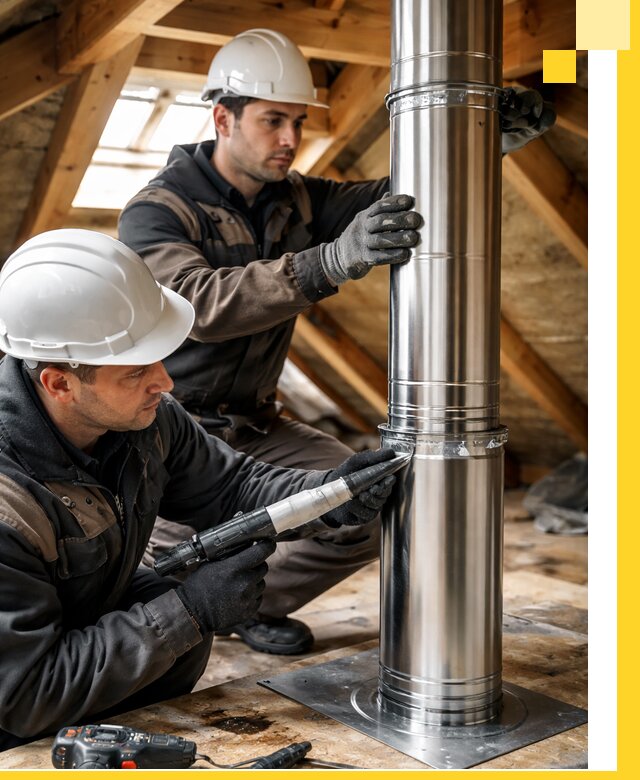 Монтаж дымоходов для каминов в Тюмени с гарантией качества