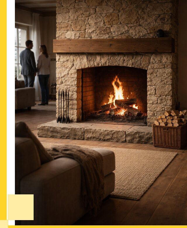 Открытые камины под ключ в Тюмени от 153105 р. ЭриданТюм