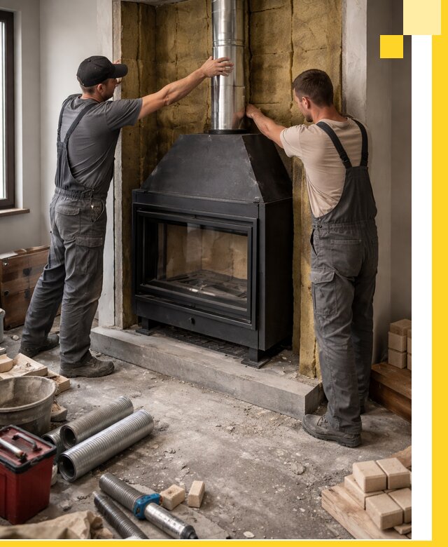 Изготовление и монтаж закрытых каминов в Тюмени под ключ