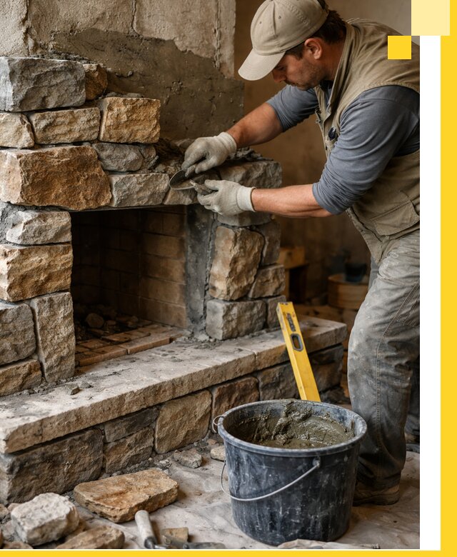 Изготовление и установка каменных каминов под ключ в Тюмени