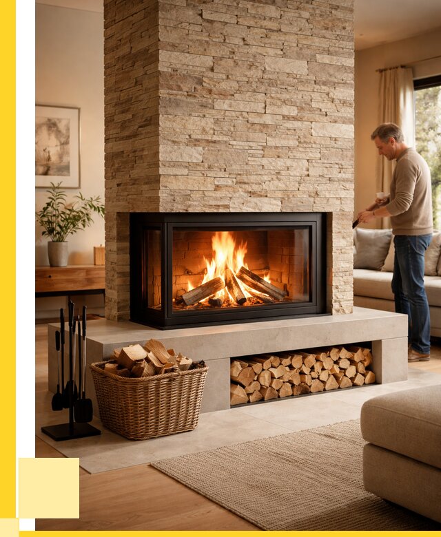 Дровяной камин под ключ в Тюмени от 204140 р. | ЭриданТюм