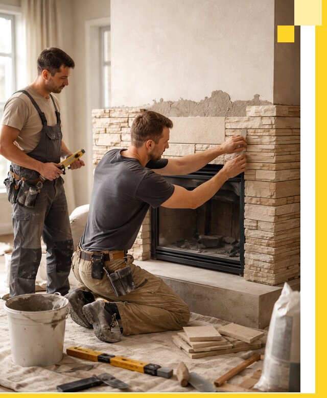 Установка и монтаж каминов для загородного дома в Тюмени