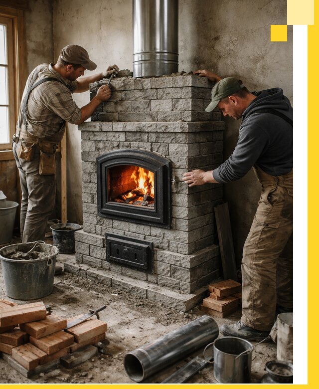 Производство, поставка и монтаж дровяных печей в Тюмени