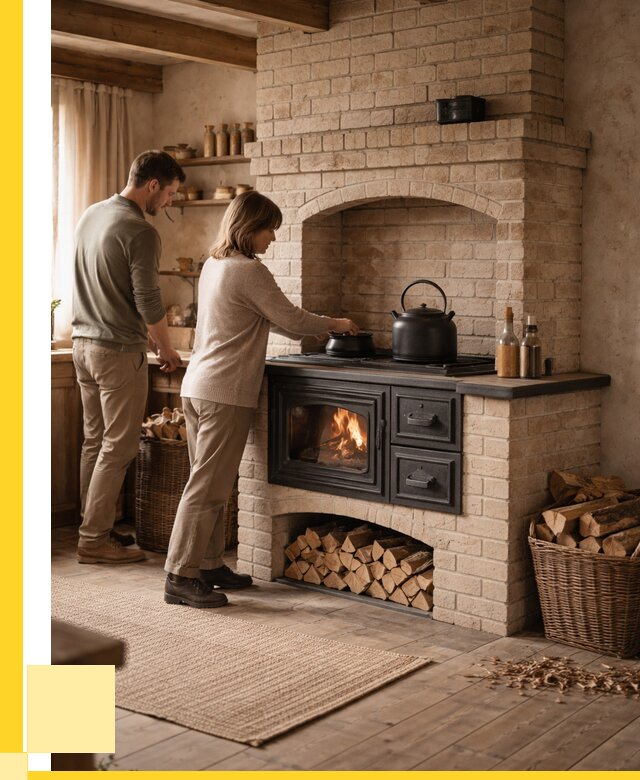 Печи с плитой в Тюмени от 45932 р. | ЭриданТюм — кирпичная печь