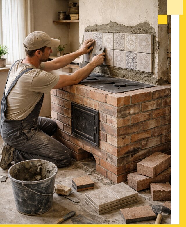 Печи с плитой на заказ монтаж гарантия и сервис в Тюмени