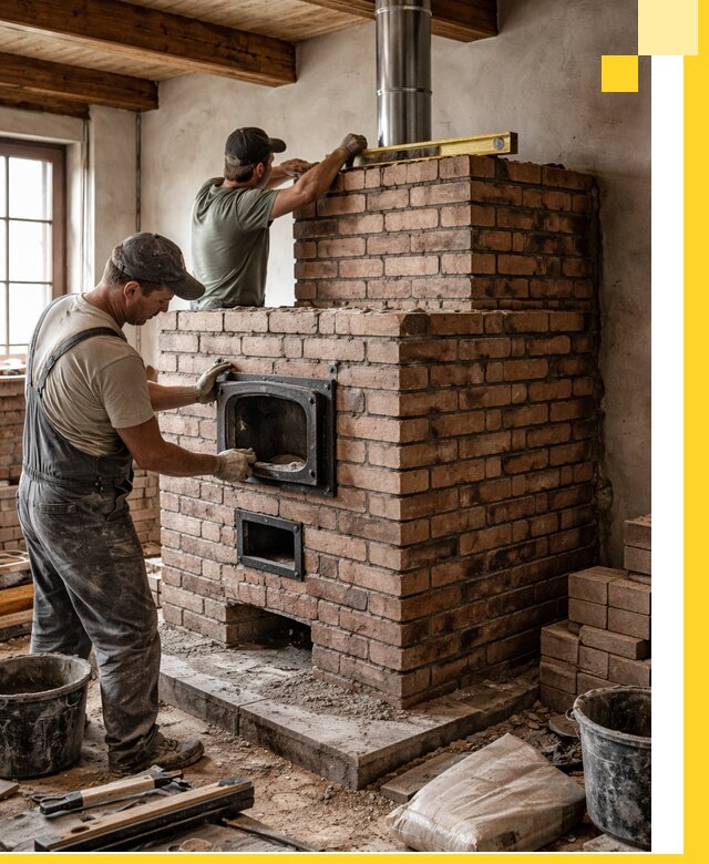 Печи для загородного дома под ключ в Тюмени — монтаж и сервис