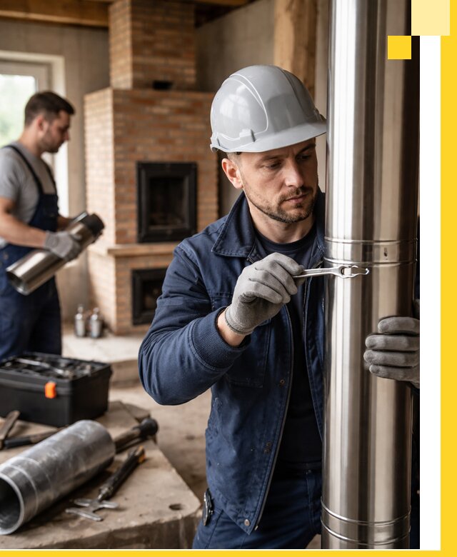 Профессиональный монтаж дымоходов для печей в Тюмени