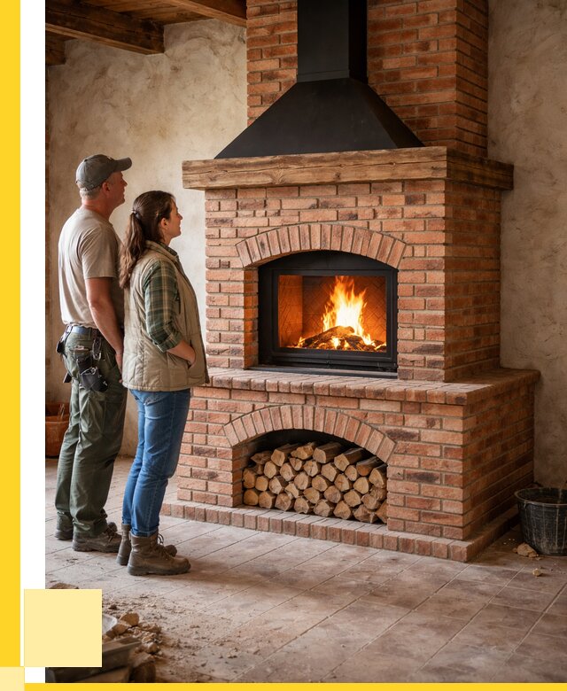 Печи камины из кирпича в Тюмени от 122484 р. | ЭриданТюм