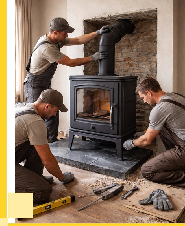 Монтаж печи камина в частном доме в Тюмени от 25518 р. | ЭриданТюм