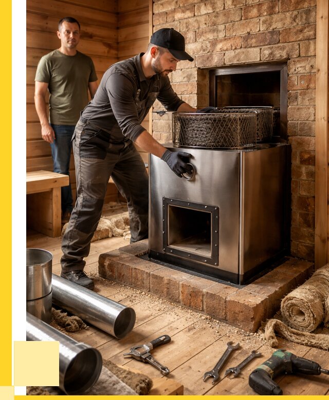 Монтаж банных печей под ключ в Тюмени от 18373 р., ЭриданТюм