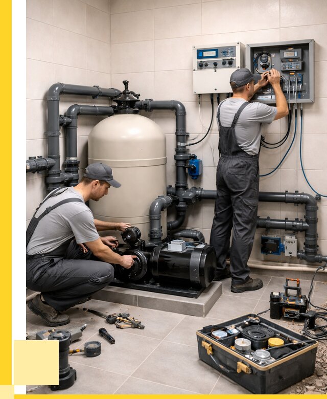 Монтаж оборудования для бассейнов в Тюмени от 40828 р. | ЭриданТюм