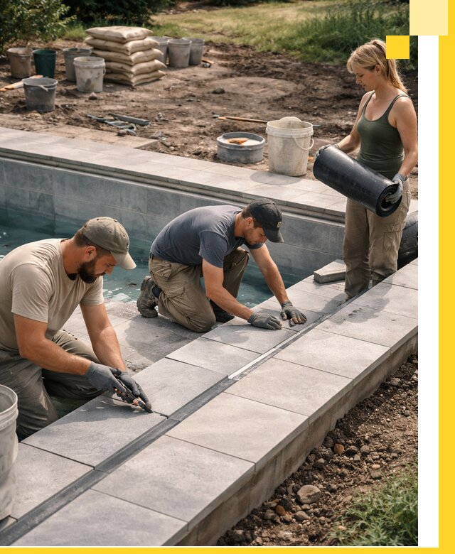 Строительство и монтаж уличных бассейнов под ключ в Тюмени