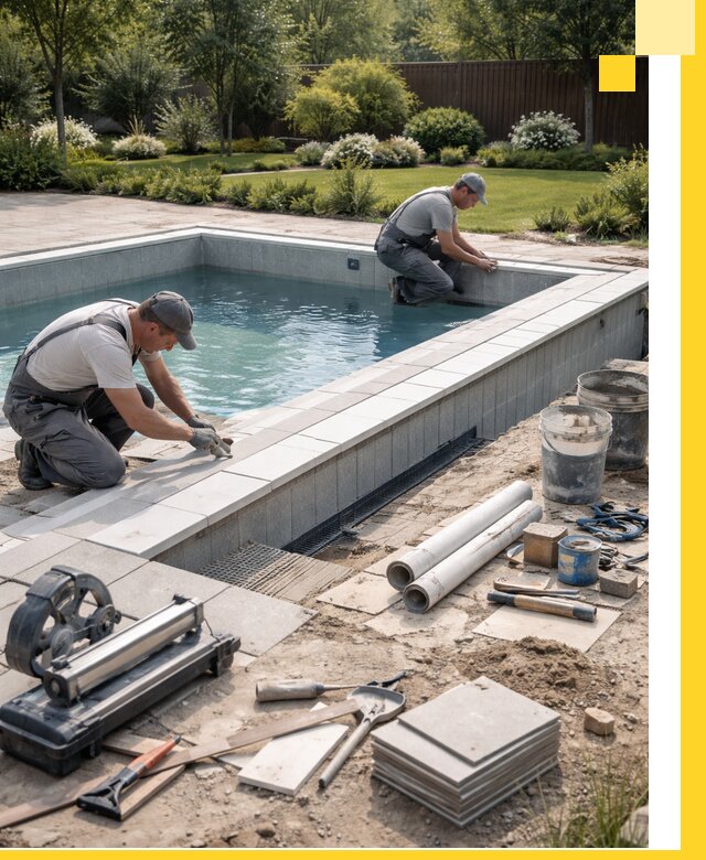 Строительство открытых бассейнов под ключ в Тюмени профессионально