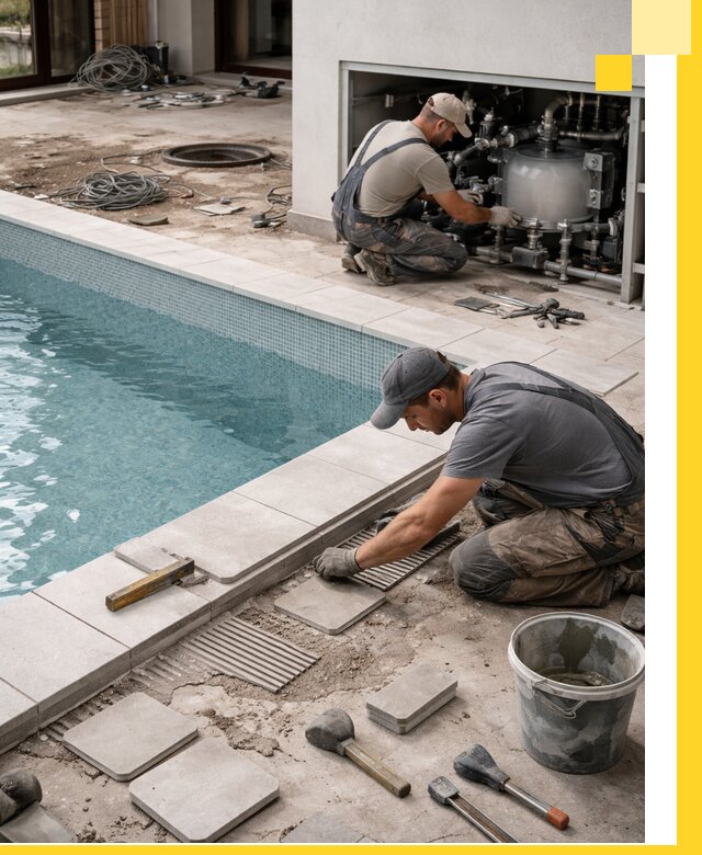 Строительство и монтаж бассейнов в коттедже в Тюмени