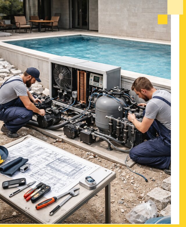 Проектирование и монтаж бассейнов с подогревом в Тюмени