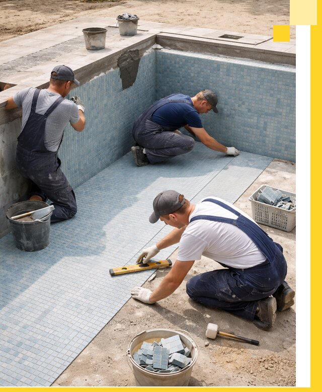 Укладка и установка плитки для бассейнов под ключ в Тюмени