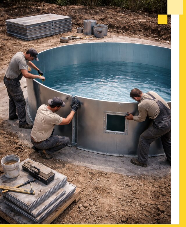 Круглые бассейны под ключ в Тюмени проектирование и монтаж