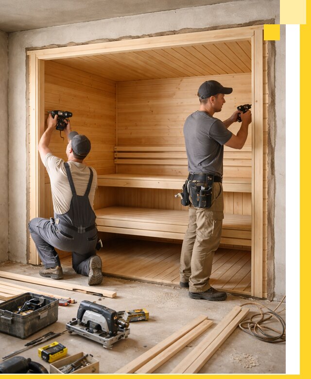 Монтаж саун под ключ в Тюмени — проектирование и установка