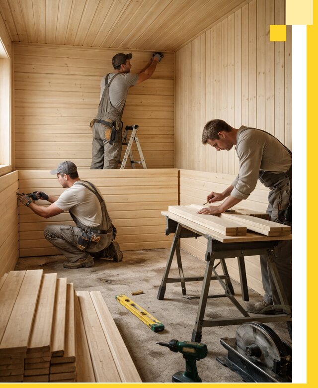 Обшивка саун в Тюмени из натуральной древесины под ключ