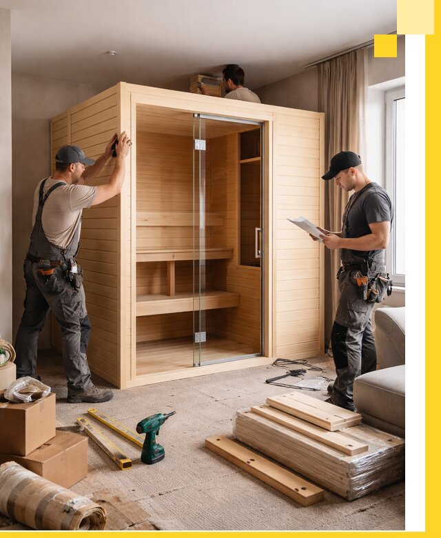 Установка и благоустройство саун в квартире в Тюмени