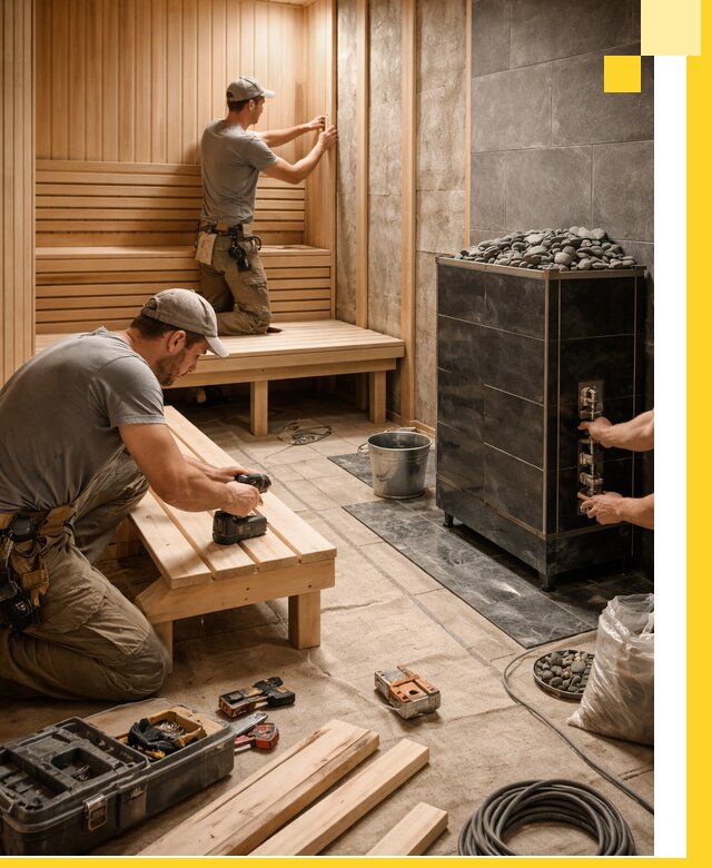 Дизайн и строительство интерьерных саун под ключ в Тюмени