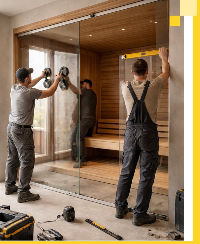 Производство и монтаж стеклянных саун под ключ в Тюмени