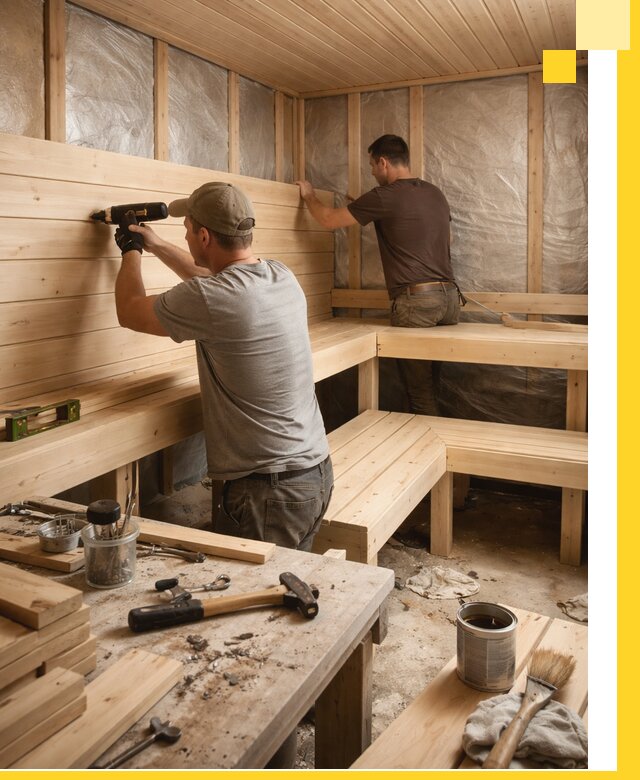 Профессиональная отделка бань и саун под ключ в Тюмени