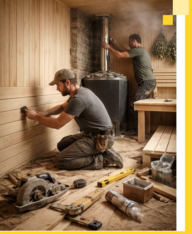 Полное строительство и оснащение парных под ключ в Тюмени