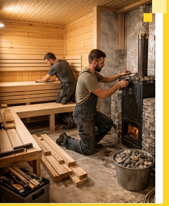 Дизайн и строительство интерьеров бань под ключ в Тюмени