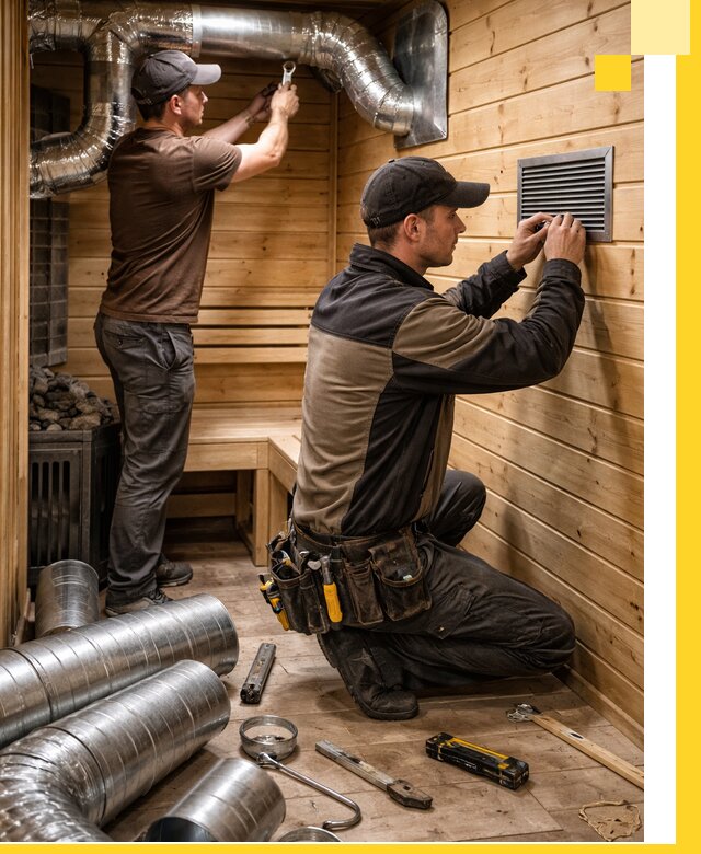 Проектирование и монтаж вентиляции бани в Тюмени под ключ