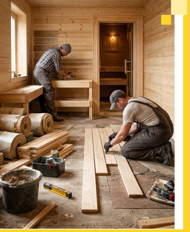 Индивидуальный проект бани с комнатой отдыха под ключ в Тюмени