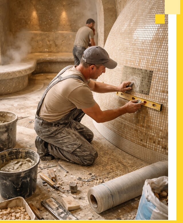 Хамам под ключ в Тюмени: проектирование, строительство, отделка