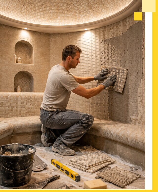 Устройство и монтаж домашнего хамама под ключ в Тюмени