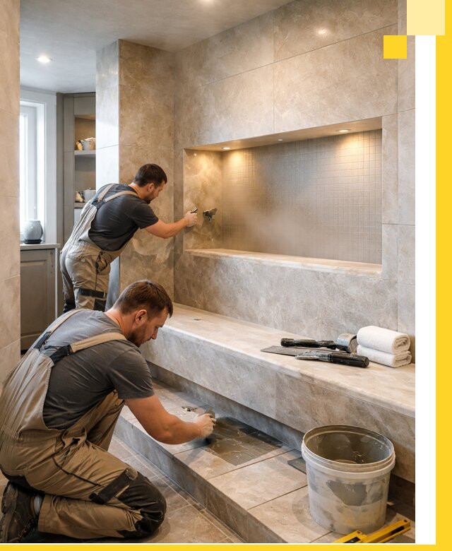 Профессиональное строительство хамама в квартире в Тюмени