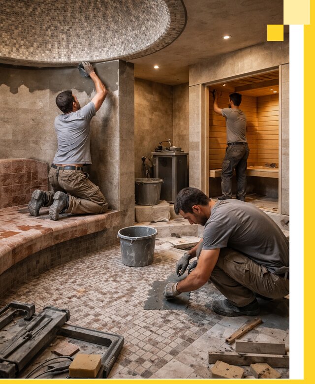 Проект и строительство хамама бани и сауны под ключ в Тюмени