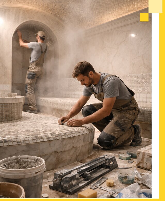 Профессиональный дизайн хамама и SPA под ключ в Тюмени