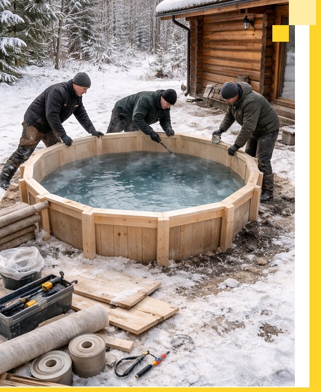 Изготовление и установка ледяных купелей под ключ в Тюмени