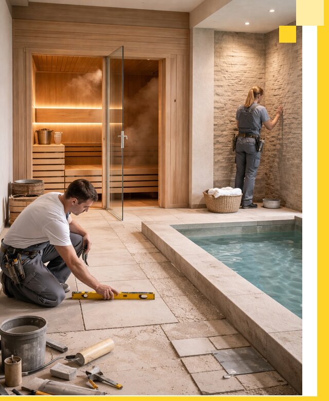 Комплексный дизайн и отделка интерьеров SPA под ключ в Тюмени